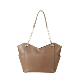 Bagelica Chic Brown Faux Leather Shoulder Bag