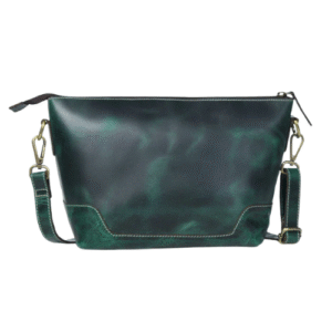 Bagelica Deep Green Leather Shoulder Crossbody Bag