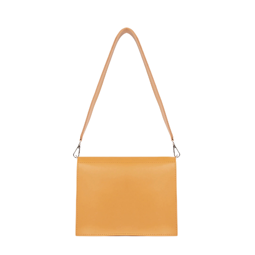 Bagelica Mustard Yellow Faux Leather Crossbody Clutch - Image 3