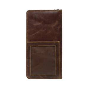 Bagelica Men's Dark Brown Leather Travel Wallet
