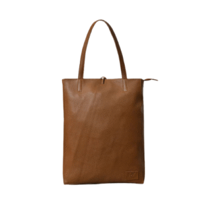 Bagelica Classic Brown Leather Tote Bag