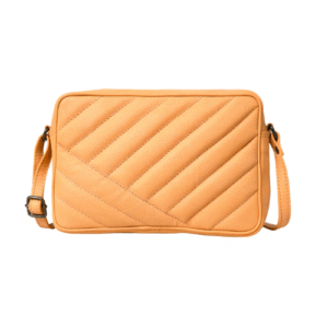 Bagelica Stylish Quilted Peach Crossbody Bag – Compact & Trendy
