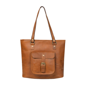 Bagelica Brown Leather Tote Bag