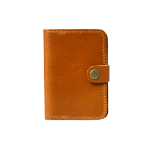 Bagelica Tan Leather Card Holder Wallet