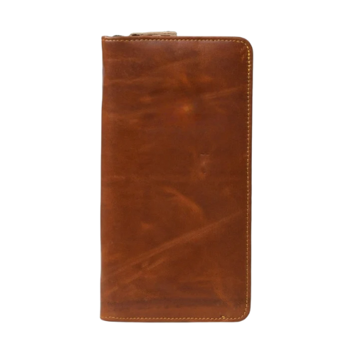 Bagelica Men's Tan Leather Travel Wallet - Image 3