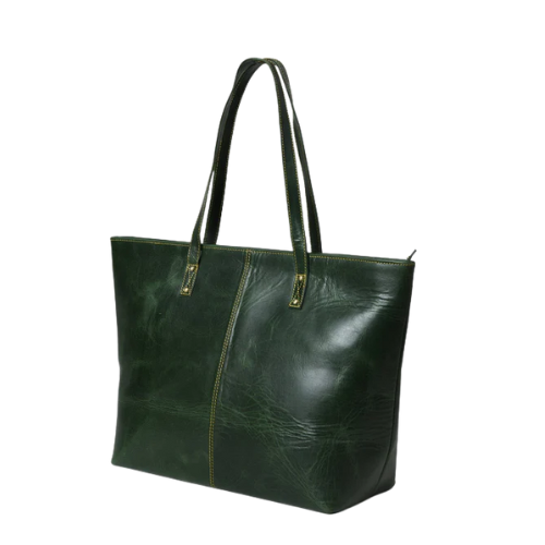 Bagelica Verde Executive Leather Shoulder Bag - Image 2